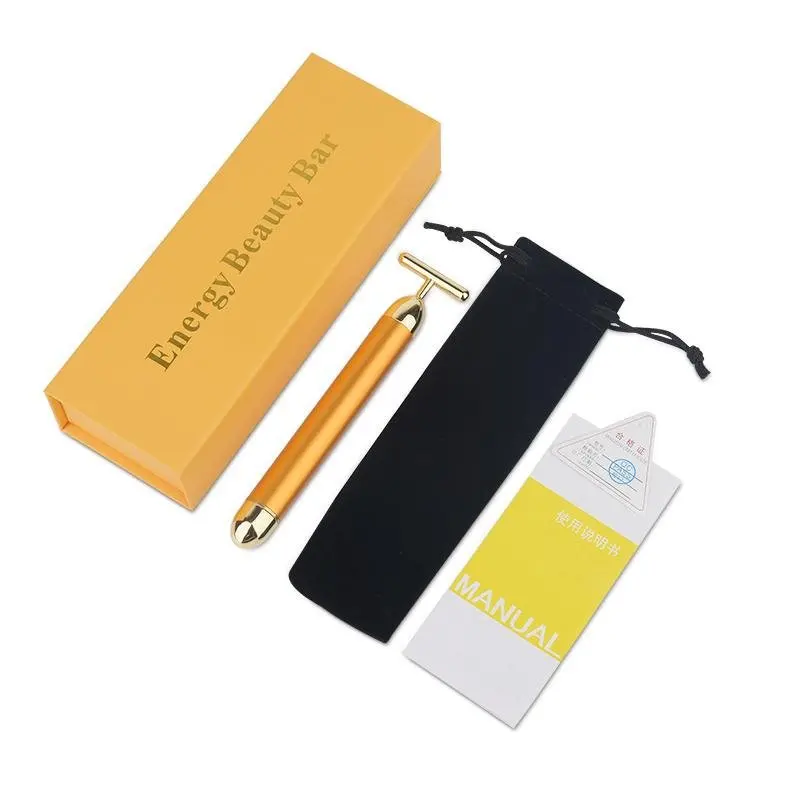 

Thin Face Massage Tools Beauty Bar 24k Golden Pulse Facial Massager