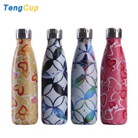 

TY 500ml Double wall Stainless Steel Insulated Water Bottle transfer printing Vacuum Flask & thermoses sports coke cola bottle