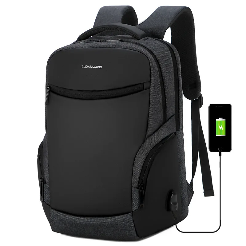 

2021 usiness Bag Custom Bac Pack Wholesale Usb Charging School Bags For Men Laptop Travelling Waterproof Backpack Anti Theft, Black;customized