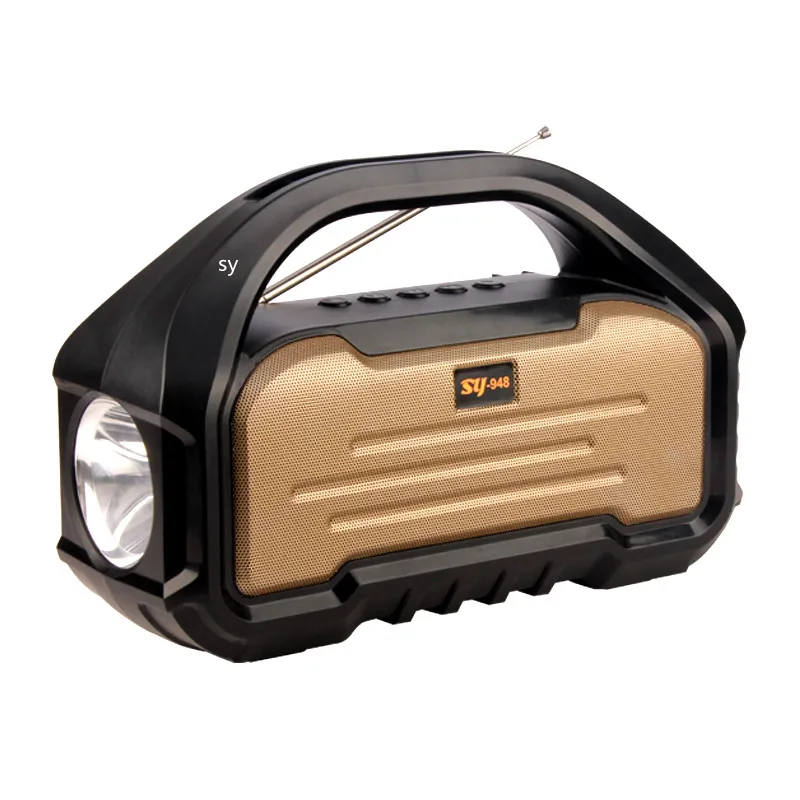 

LED flashlight portable outdoor wireless multi-function speaker