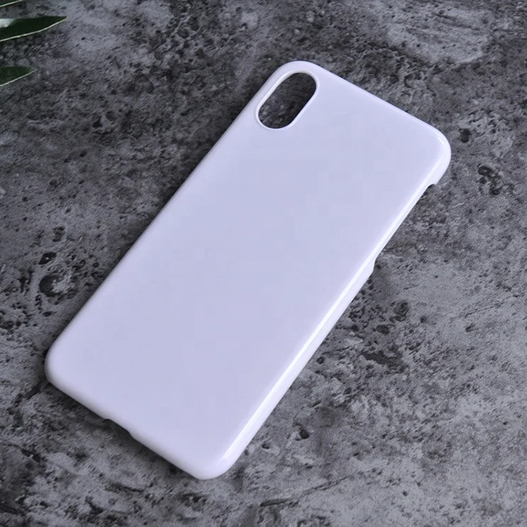

Phone Accessories Hard PC Blank Plastic Clear White Hardback Case Phone Cover for iPhone X Case