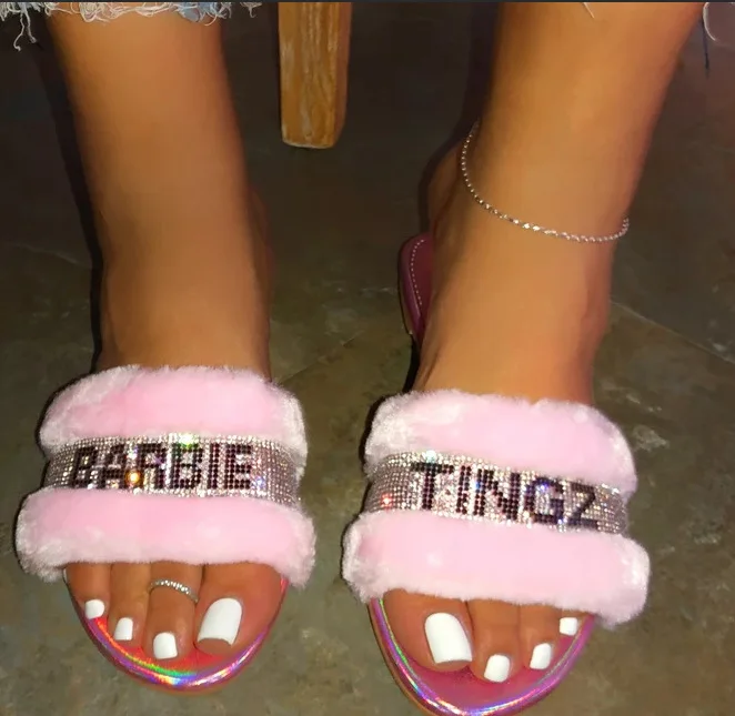 

Fashion Women'S Slippers Classic Daily Women Flats Stuffed Letter Ladies Shoes