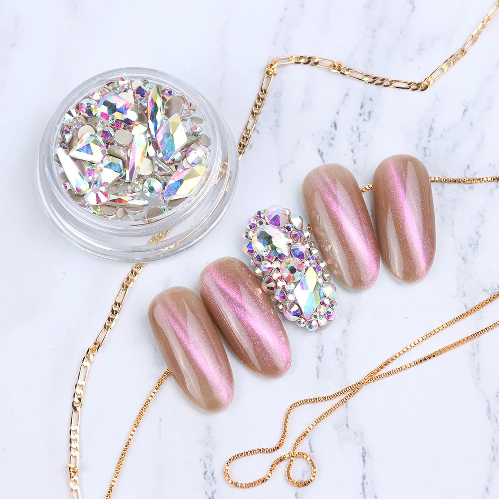 

DIY High Quality Gem Crystal Diamond 3D Nail Art Rhinestones