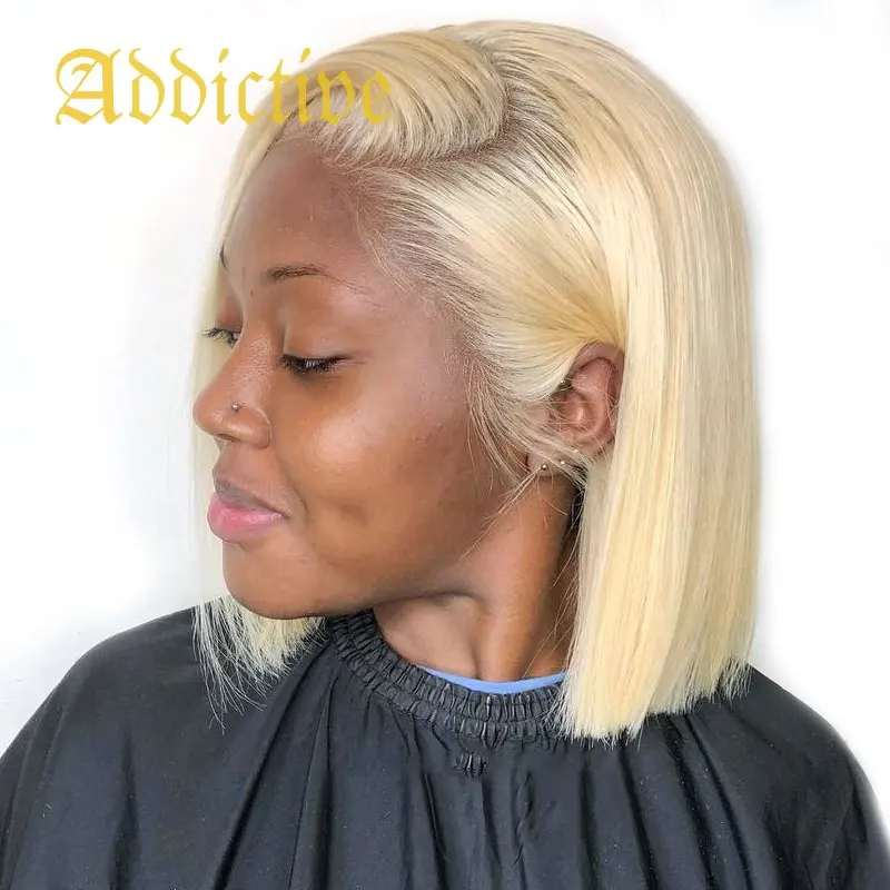 

Addictive Transparent 613 Blonde Lace Front Human Hair Wigs