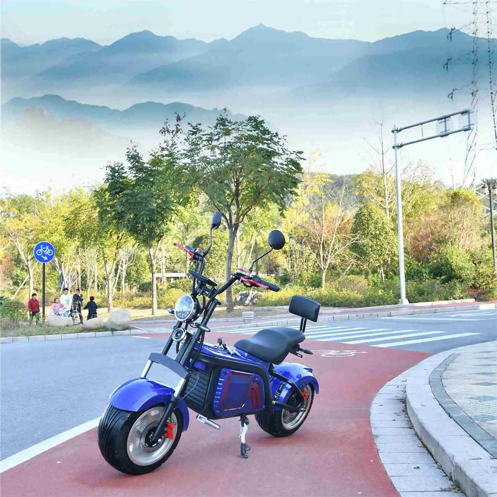 YIDE HULK0 EU WVTA CE EEC COC 1500W 2000W 2000W Hub Motor 60V 12A 20A Battery Power Electric Moped Electric Scooters Citycoco