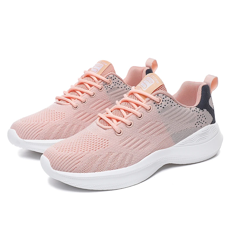 

Ladies Walking Style White Shoes Fashion Woman Sneakers Casual Breathable Running Sport Shoes, Five color