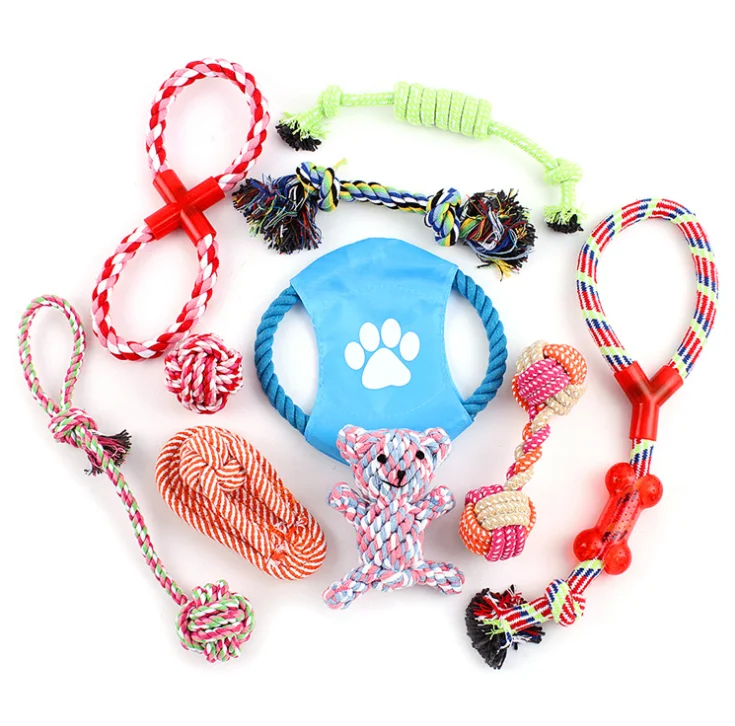 

Dog cotton rope toy molar bite fashion popular Durable Cotton Rope Teeth Cleaning Pet Dog Toy