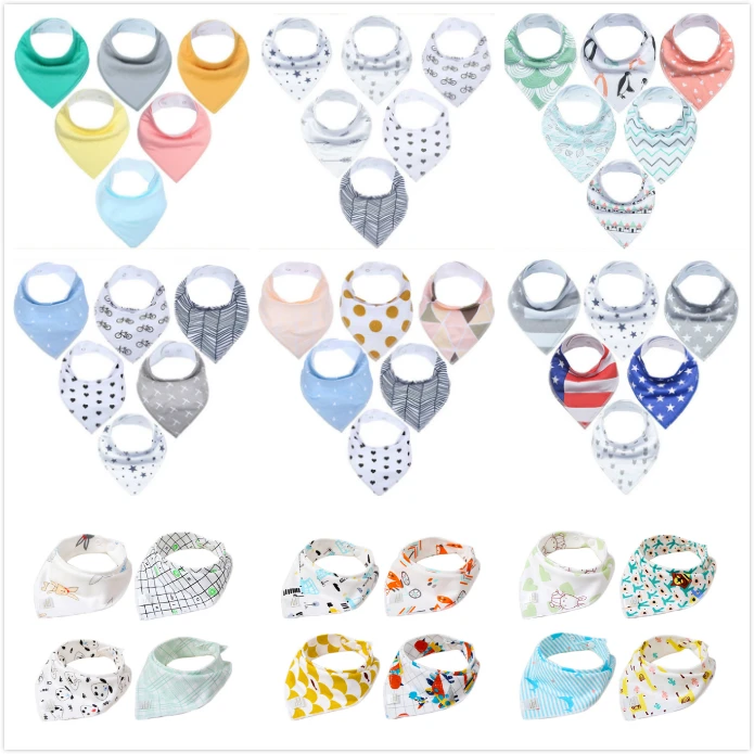 
Extra Soft Natural Cotton Baby Drool Bib for Drooling Triangle Baby Bandana Bibs 