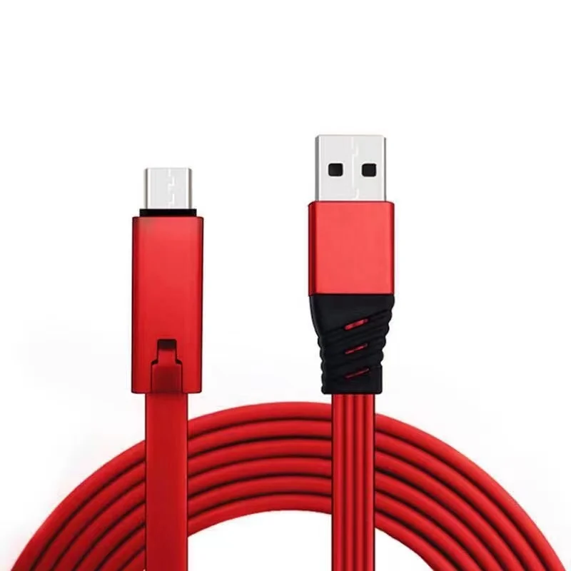 

The magic charging cable can be cut and reused smart renewable USB quick Charging Data Cable USB Charger for Android IPhone, Purple/red/black/blue