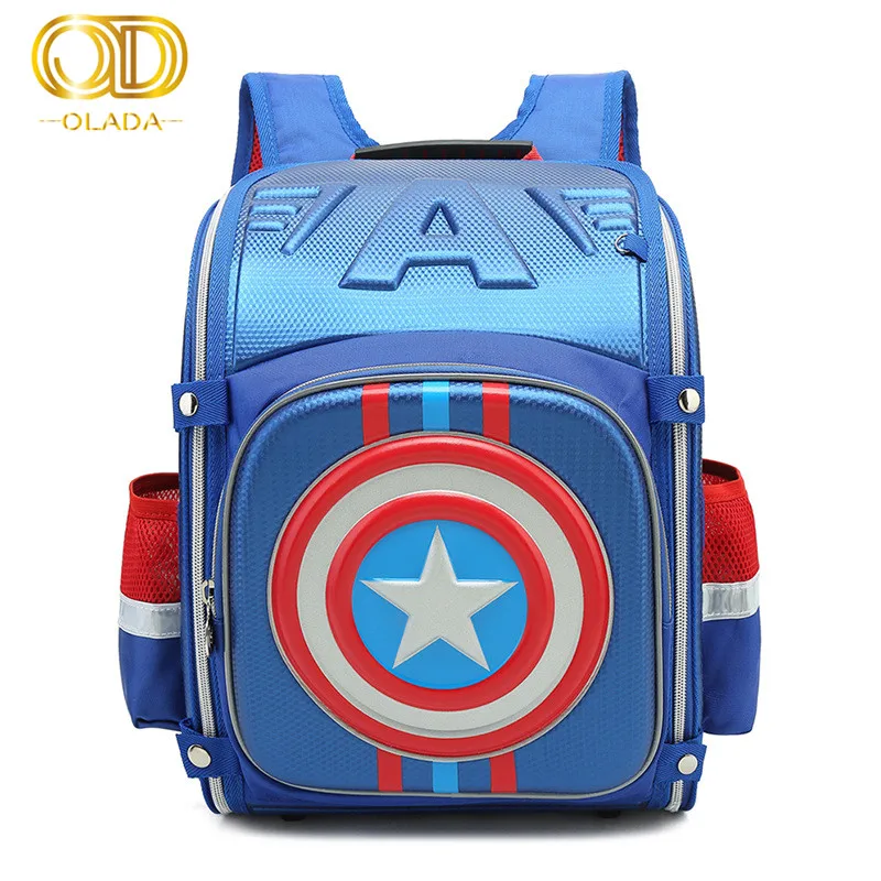 

Hot Selling Captain America Kids Bagpack Space Bag Character School Bags Backpack Mochilas, Customized color