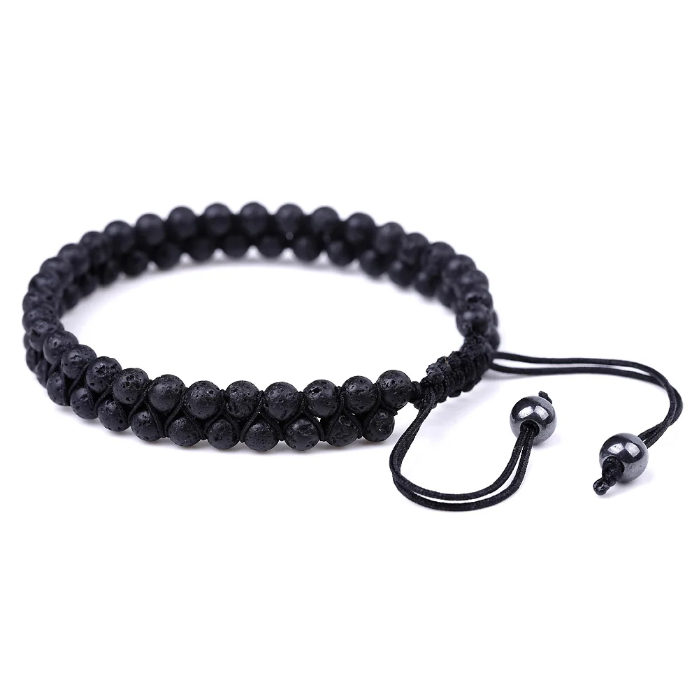 

Bestone Cheap 4mm Lava Beads Women Designer Woven Adjustable Bracelet