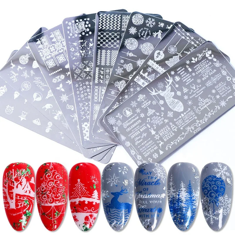 

New Arrival 6*12 Christmas Style Nail Stamping Template Plate Nail Painting Nail Art for DIY&Salon