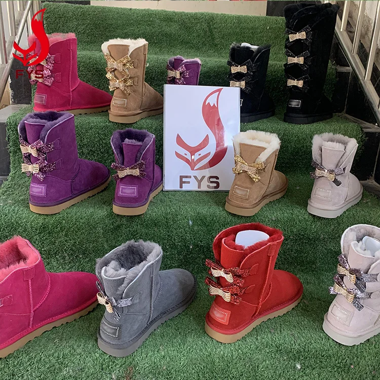 

Fashion luxury snow woman boots rhinestone girls boots for kids new arrivals 2020, Natural or dyed as your like