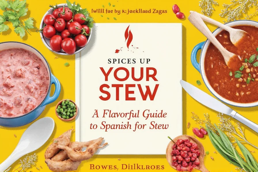 A spoonful of stew with Spanish for Stew