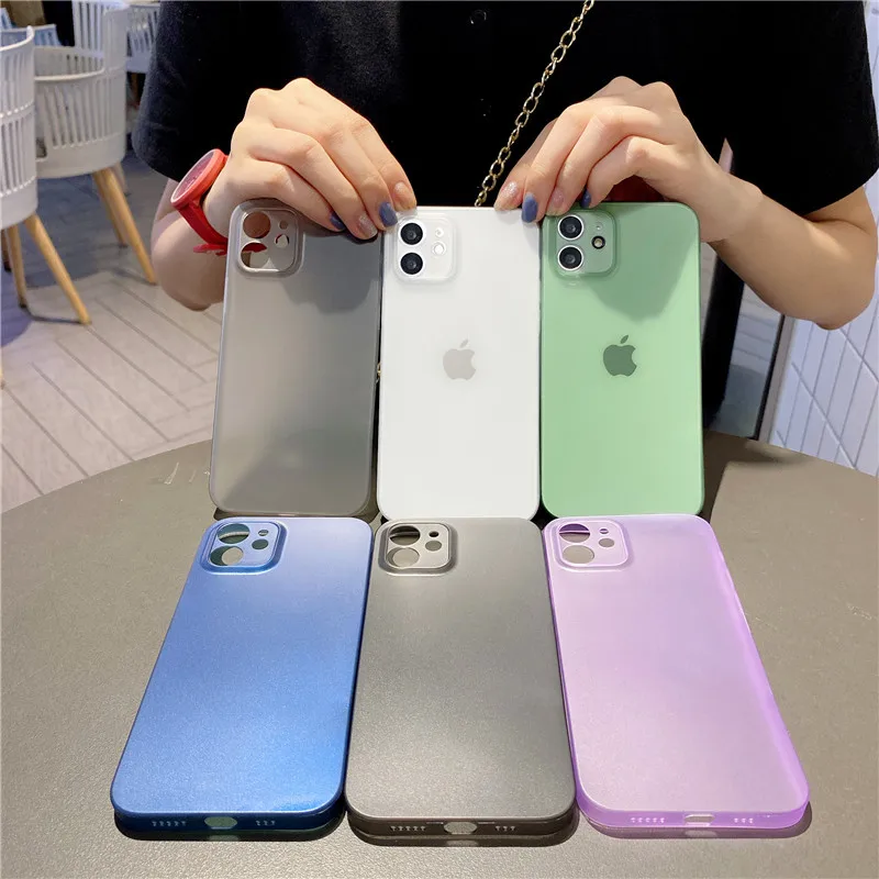 

Luxury Ultra Thin Soft 0.2mm PP Matte Case For iPhone 12 11 Pro max, for iphone 12 phone case green