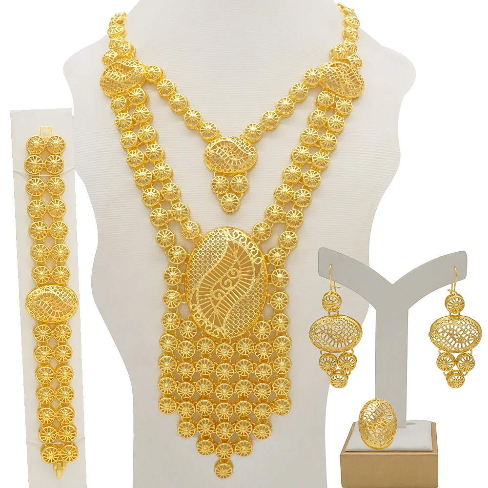 

African sets wholesale high quality jewelry necklaces sets gold women jewellery 18k BJW45