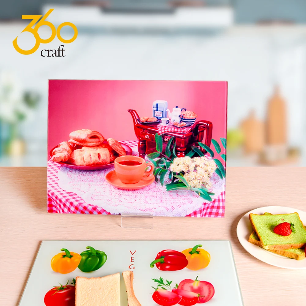 

Amazon Blank Sublimation Material Frosted Glass Cutting Board 20*38Cm For Sale, Sublimation white blank