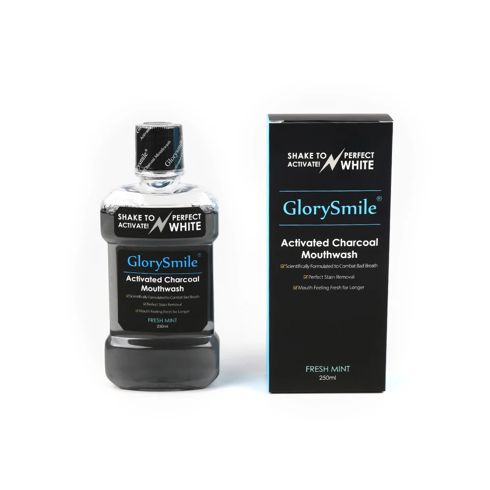 
GlorySmile Activated Charcoal Herbal Mint Mouth Wash Bamboo Charcoal MouthWash  (62273431412)