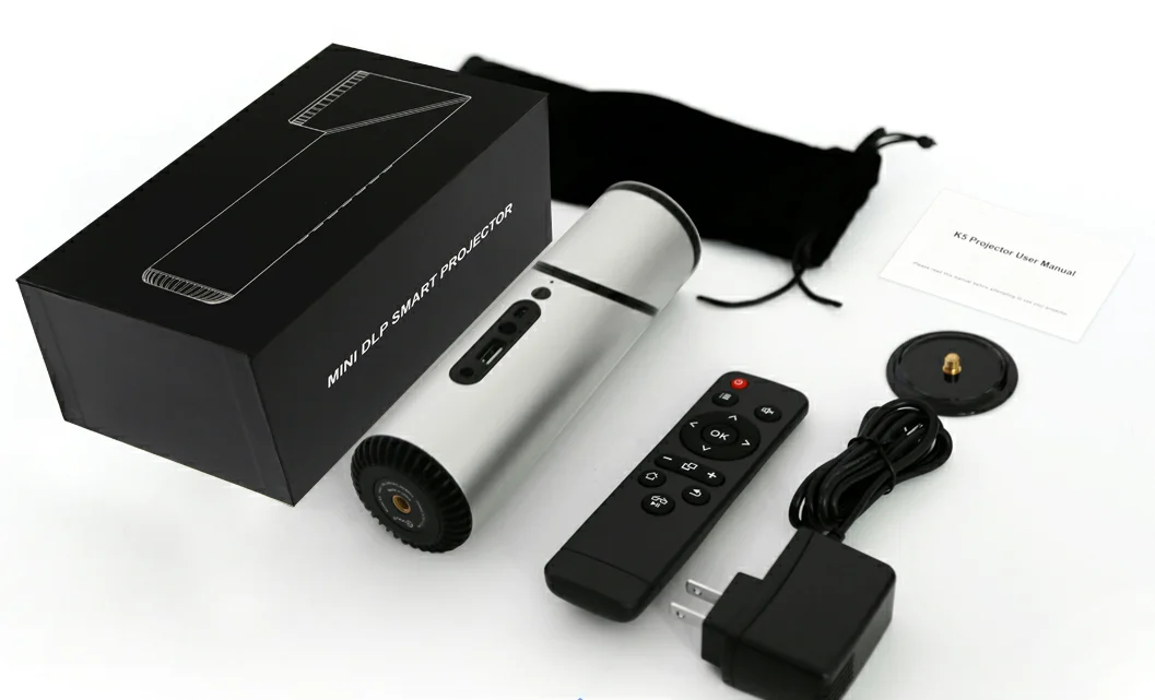 
Mini Projector DLP 1080p Smart Android Wifi BT Mobile Phone Projector for Home Theater/Outdoor/Meet Use 