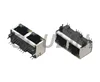 modular jack shielded side entry RJ45 8pin connector with led light right angle through hole