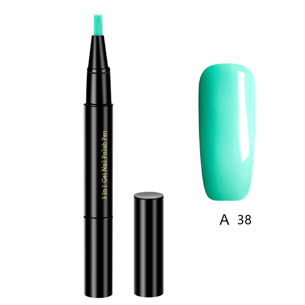 

Fashion colorful popular pearl nail pen art 3 in 1 uv gel polish pen