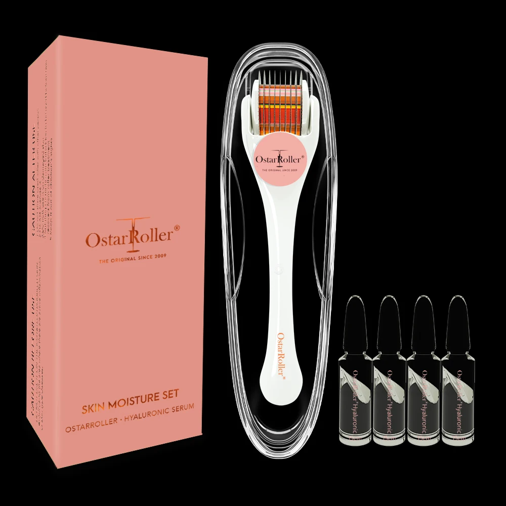 

Private Label Microneedle Skin Care Derma Roller Kit 0.25mm Needle Micro Dermaroller With 540 Serum 1.5ML Hydra Roller Set