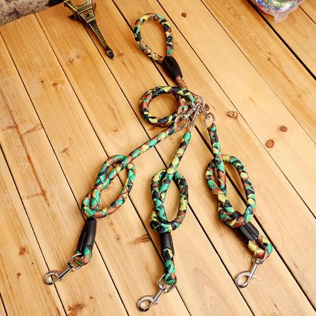 

Heavy Duty Nylon Dual Dog Leash And Three Way Dog Leash For Walking Different Sizes Dogs