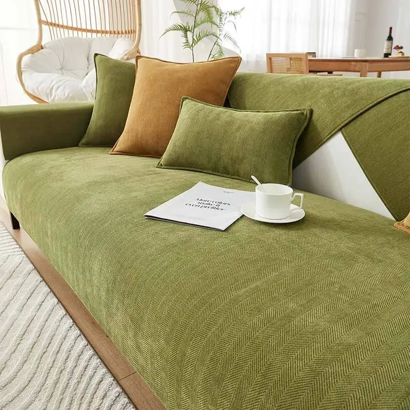 Cat Sofa Cover Herringbone Chenille Fabric Furniture Protector Couch Cover Machine Washable Cat Bed Mat Cat Products