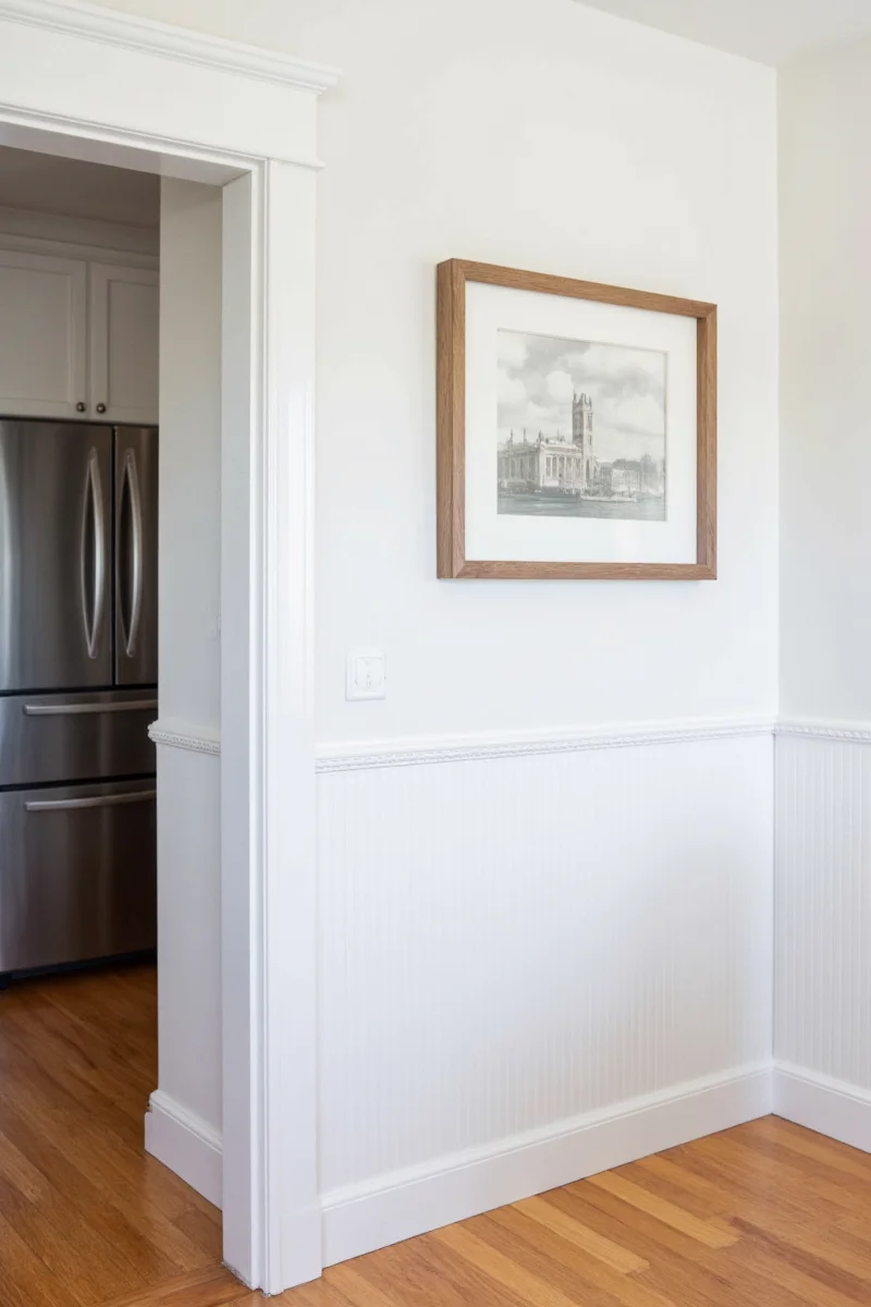 After: colorful beadboard with built-in cubbies