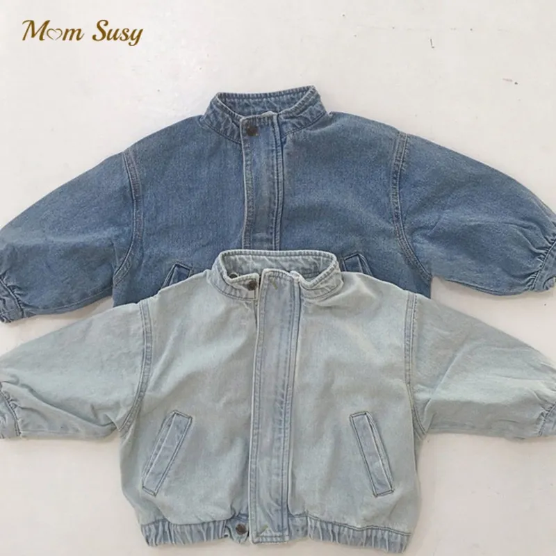 

Baby Boy Girl Denim Jacket Infant Toddle Jean Coat Kid Jean Clothing Baby Outwear Spring Autumn Chaqueta Clothes 1-7Y