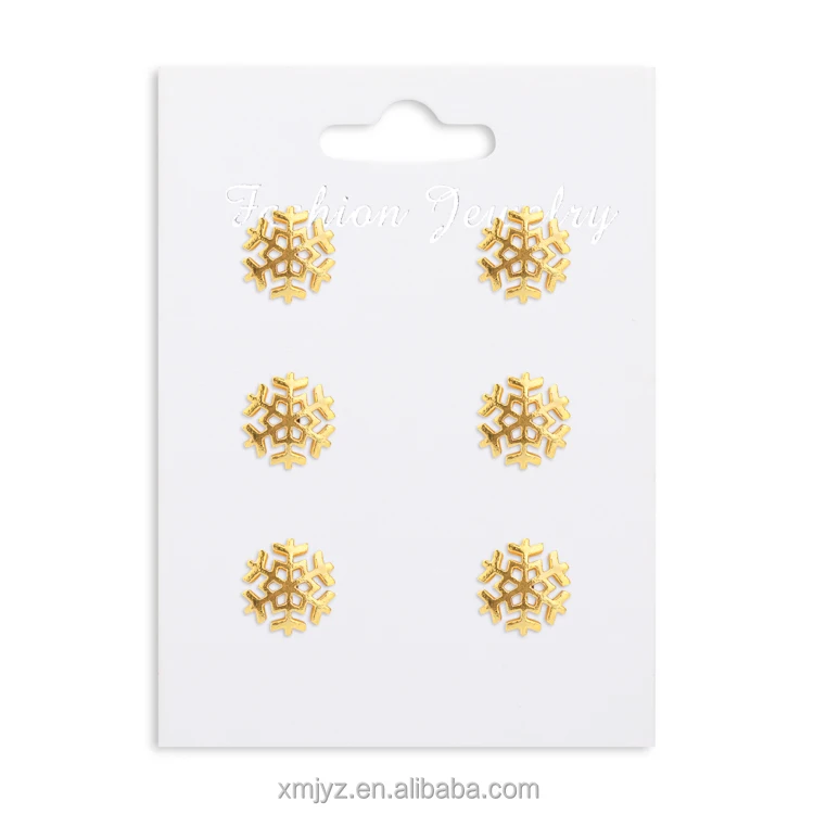 

Korean Version Of The New Brass Snowflake Earrings Female Ear Jewelry Temperament Retro Korean Manufacturers Spot Wholesale