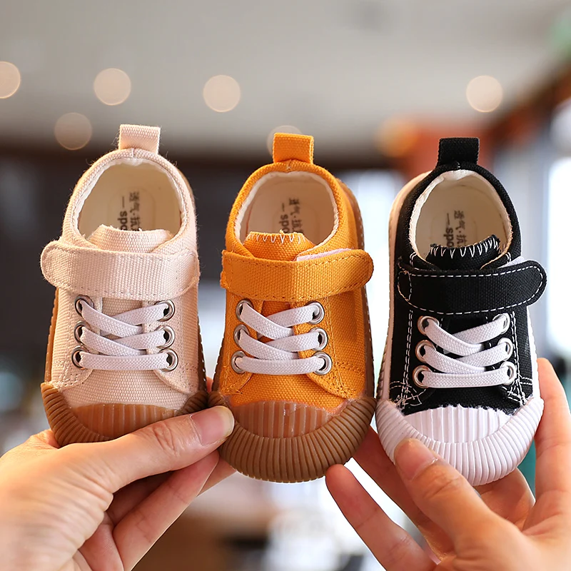 

Little Girl Sports Boy For 1 Year Old Baby Casual Kids Canvas Shoes Sneaker, Yellow/black/off-white