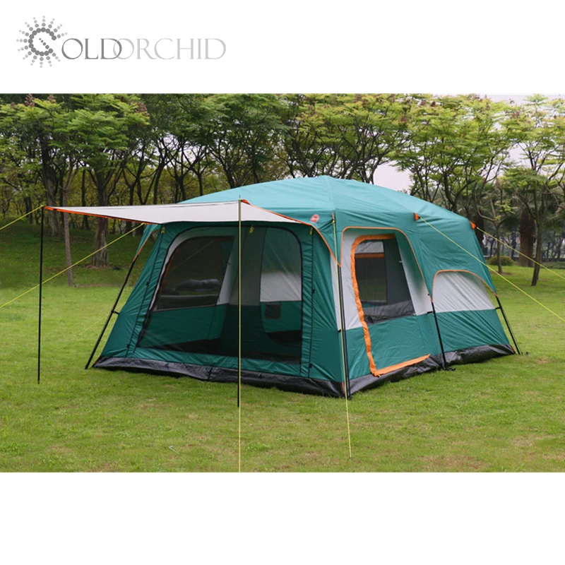 

Customized double layer 3-4 person large family camping tents for sale