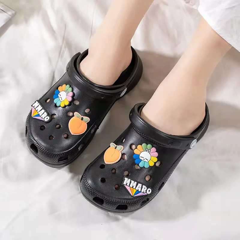 

2022 popular coffee cartoon anime shoe charms PVC rubber lace charm shoe accessory