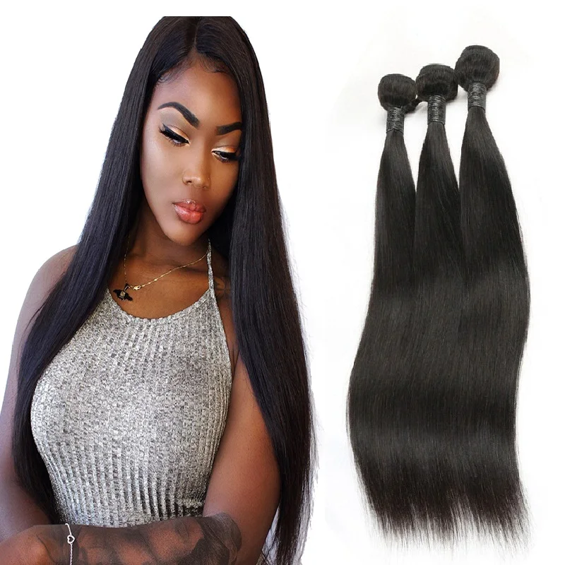 

Ready to ship 10a 12a grade unprocessed one donor virgin cuticle aligned Brazilian human hair bundles with lace closure