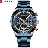 

Curren 8355 CURREN New Fashion Mens Watches with Stainless Steel Top Brand Luxury Sports Chronograph Quartz Men Waterproof Watch