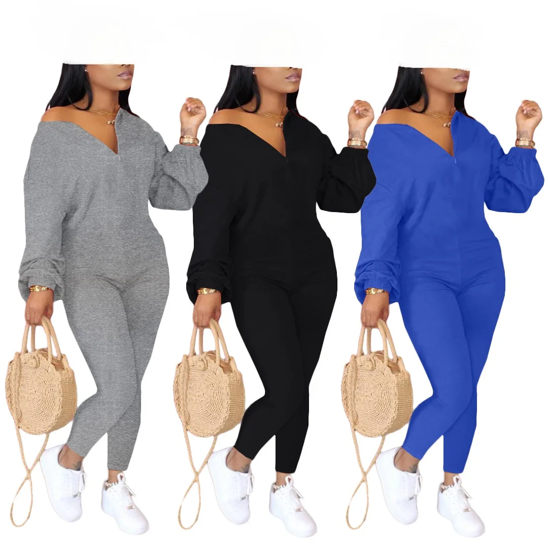 

Solid Women Long Sleeve Batwing Sleeve Bodycon Jumpsuit Streetwear One Piece Romper Overall Playsuits autumn skinny jumpsuit