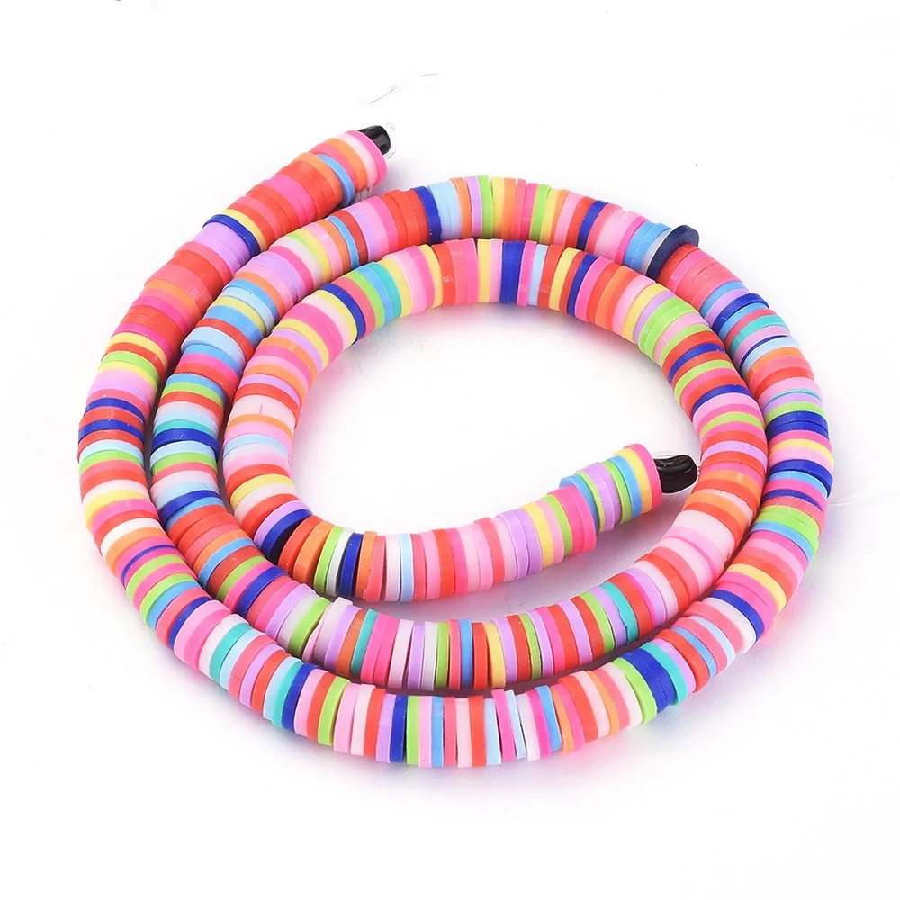 

Pandahall 6mm Colorful Environmental Heishi Disc Polymer Clay Beads, Mixed color