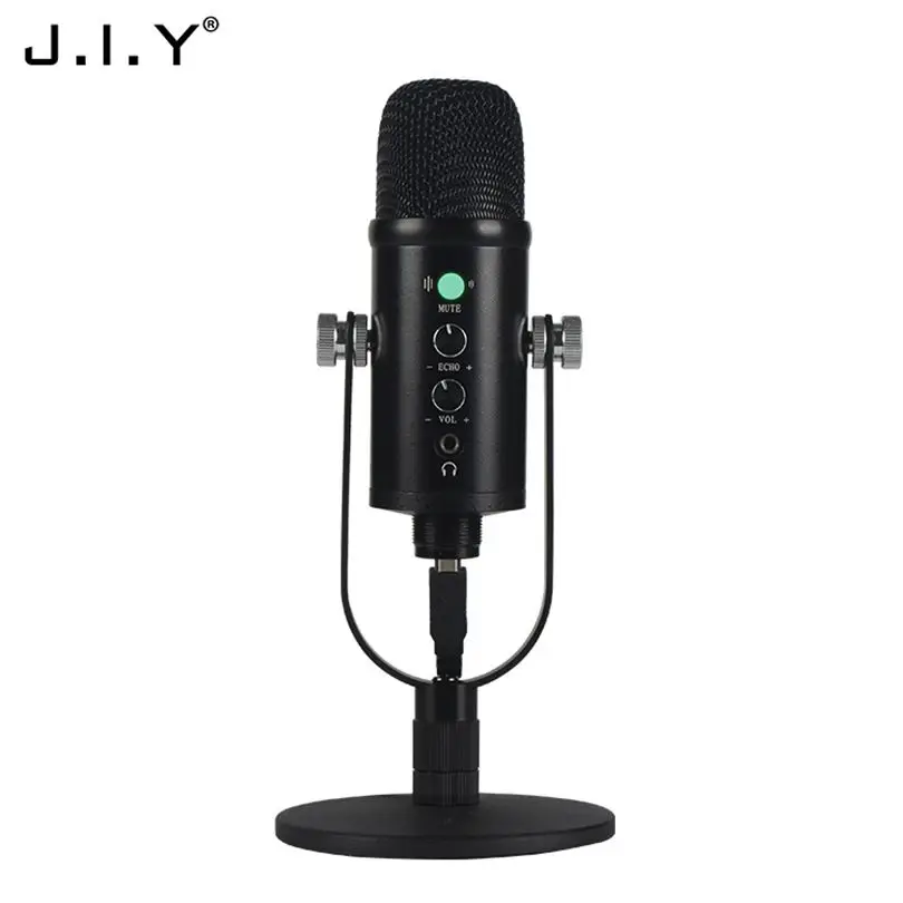 

J.I.Y BM-86 New Design Parts USB Microphone Condenser streaming Studio Mobile Recording With Great Price, Black