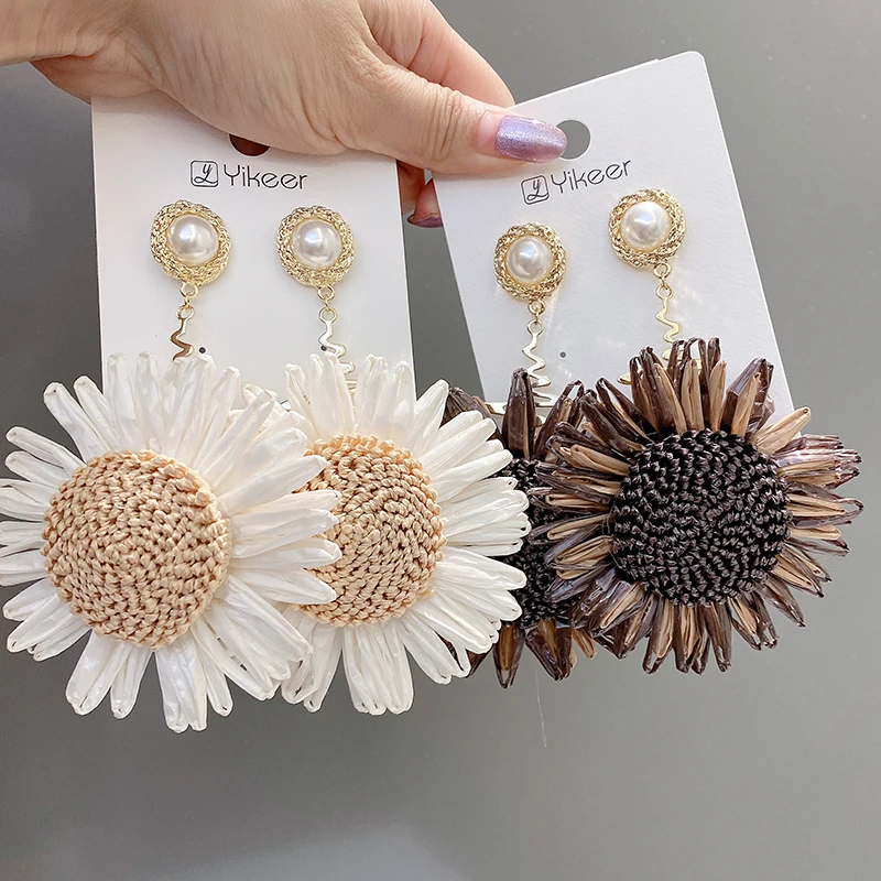 

Sunflower Jewelry 925 Silver Needle Sunflower Earring High Quality Alloy