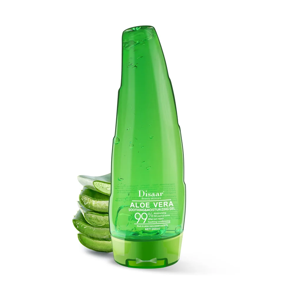 

260ml Aloe Vera Soothing Gel Natural Skin Care Moisturizing Acne Removal Oil Control After Sun Repairing for Face Wholesale
