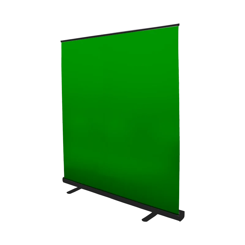 

Professional Video Green Screen Backdrop Pull-up Style Portable Collapsible Chroma key Background Panel, Black/silver