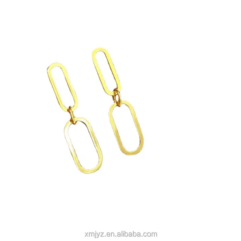 

Certified In Stock Wholesale 5G Gold Earrings New 999 Pure Gold Stud Earrings Fashion Tassel Earrings 24K Pure Gold Ear Hook