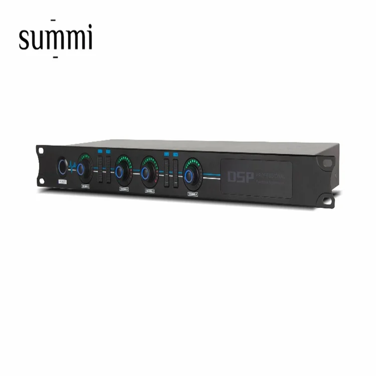 

Professional Feedback Suppressor, Automatic Digital Signal Processing Equipment, Dsp Speaker Processor, 2 in 2 and 4 in 4, Black