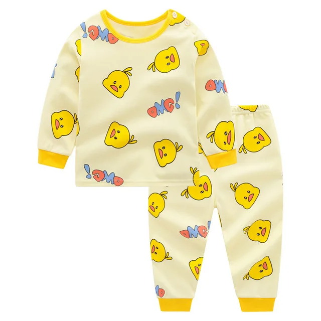 
Autumn winter 1 to 5 years old girl boy pajamas cotton print kids nightwear 