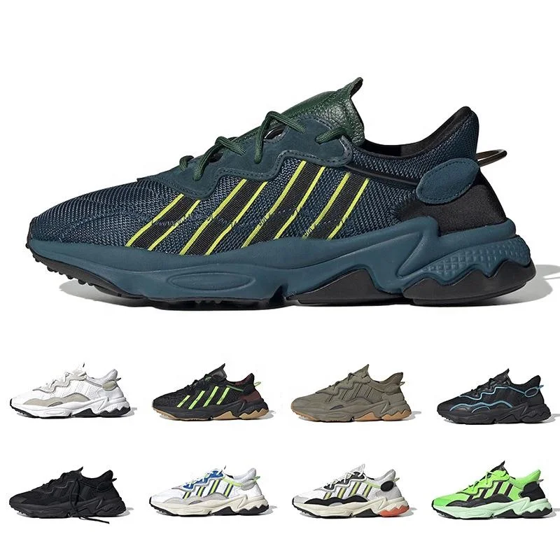 

2021 Ozweego Men Women casual Shoes Neon Green Solar Yellow Halloween Tones Core Black Trainer Sports Sneakers
