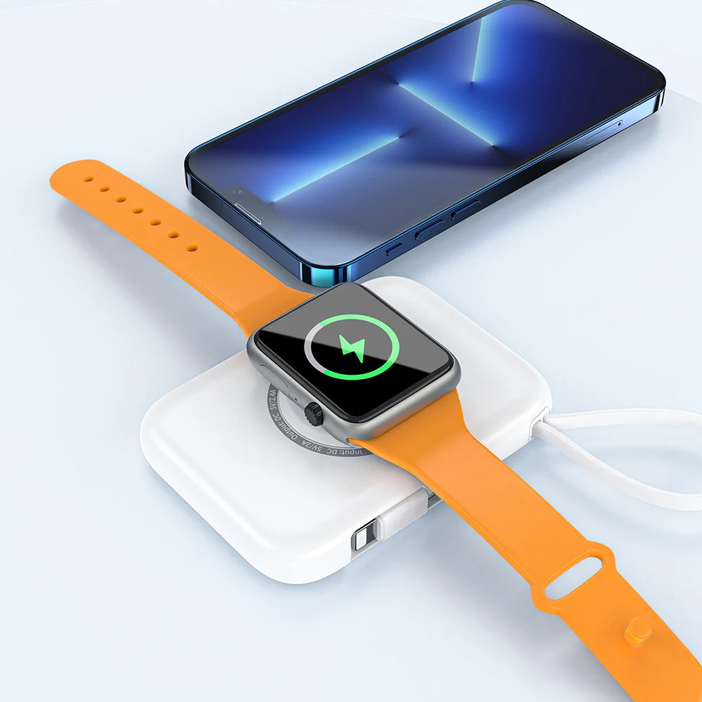 

3in1portable 5000mah wireless charger power bank for Samsung Galaxy watch4 Active2 wireless watch power bank