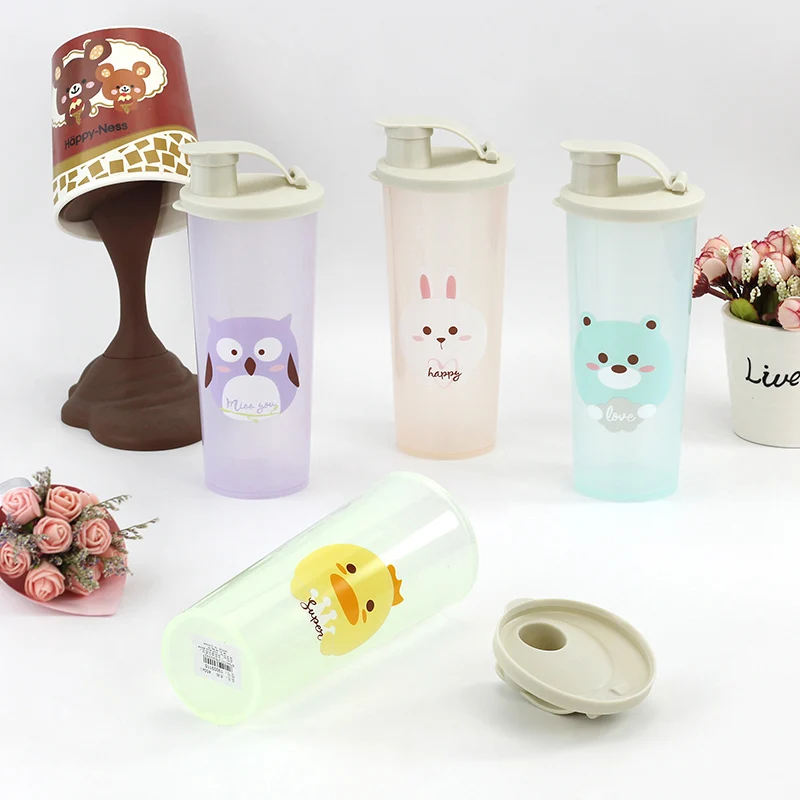 

New design 450ml plastic drinking water bottle sport protein shaker bottle, Colors