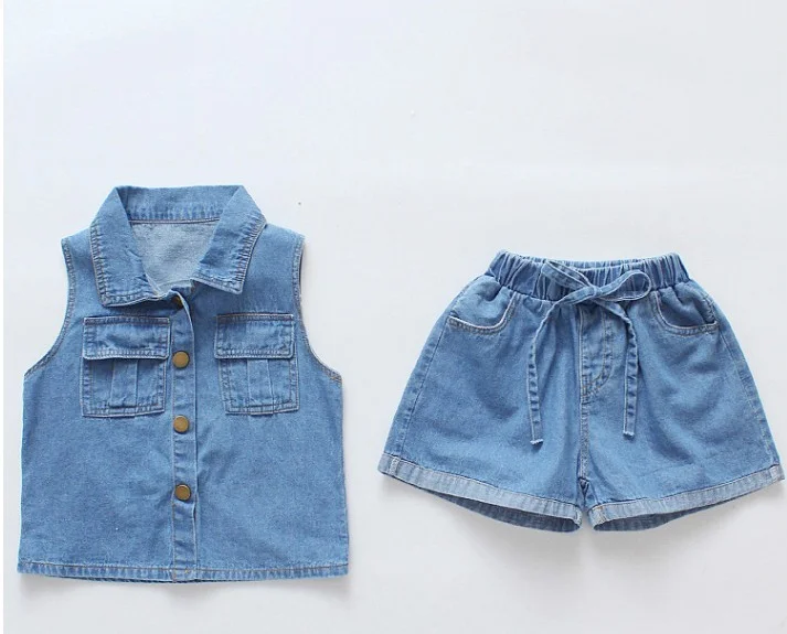 Summer Girl denim Fashionable Two-piece Set