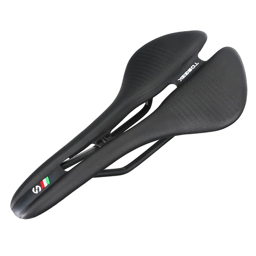 

Toseek black bicycle seat ventilation eva road bike saddle selle leather seat saddle mtb